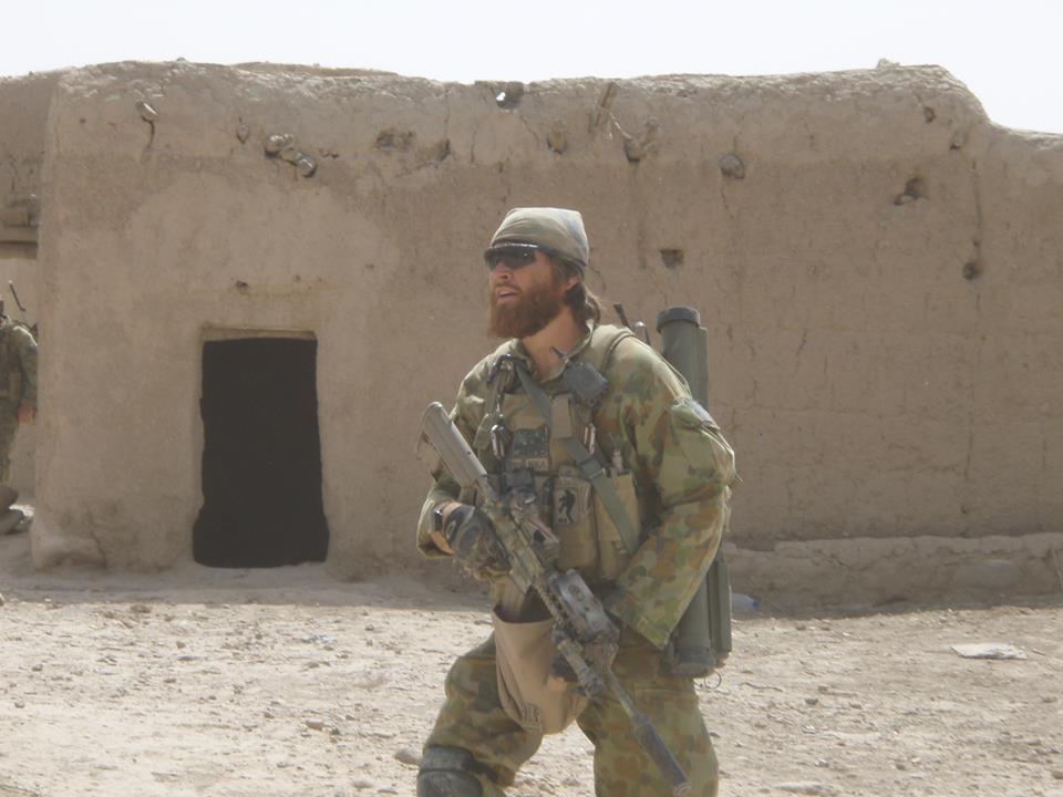 Pat Stuart during his time as a commando with the ADF