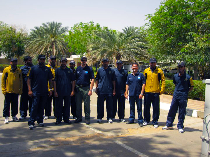 Glenn Cooke in the UAE training the Abu Dhabi Police dog unit